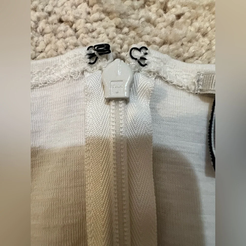 J. Crew White Lace Sleeve Tee